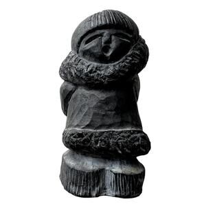 Alaskan Vintage Inuit Stone Carving Figurine Young Child Excellent Rare